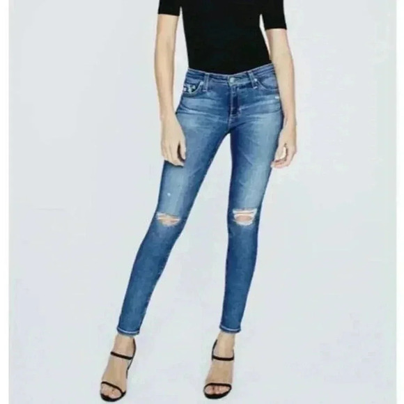 Adriano Goldschmied The Stilt Crop/ Cigarette Crop Size 29R. Distressed - Picture 1 of 7